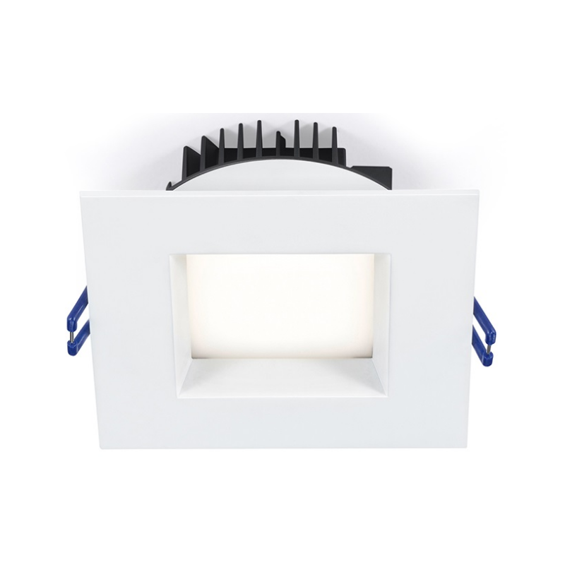 Lotus LL4SR 4" 14.5W LED Square Regressed Open Plenum Rated Downlight, Dim to Warm - White