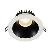Lotus LD6R 6" 18W LED Round Deep Regressed Open Plenum Rated Downlight, Dim to Warm - Black/White