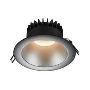 Lotus LD6R 6" 18W LED Round Deep Regressed Open Plenum Rated Downlight, Dim to Warm - Silver/Black