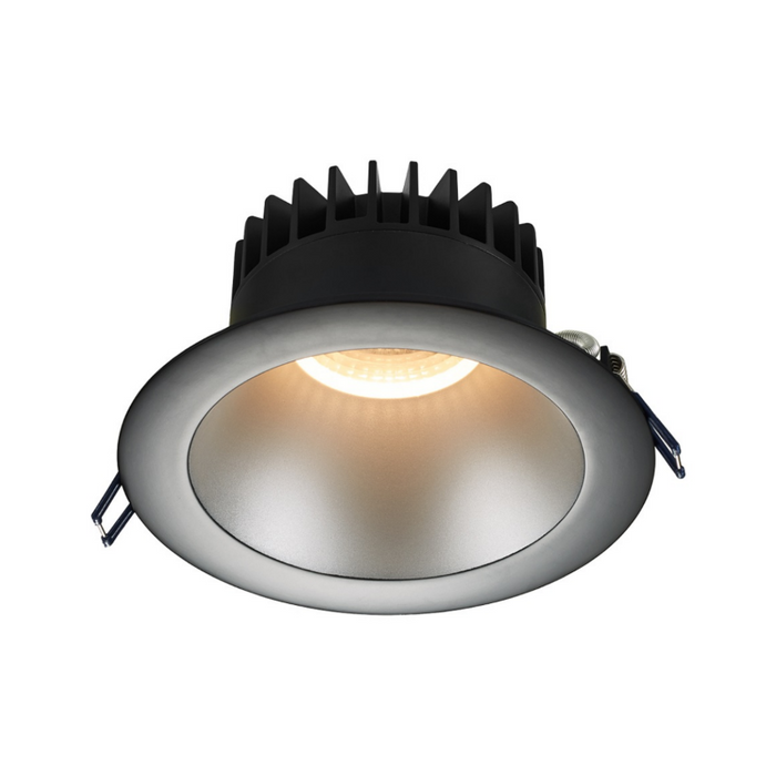 Lotus LD6R 6" 18W LED Round Deep Regressed Open Plenum Rated Downlight, Dim to Warm - Silver/Black