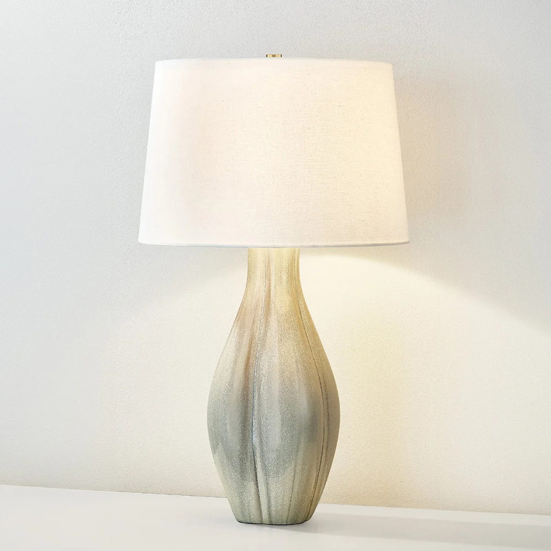Hudson Valley L7231 Galloway 1-lt 31" Tall Table Lamp - Aged Brass/Ceramic Coastal Green