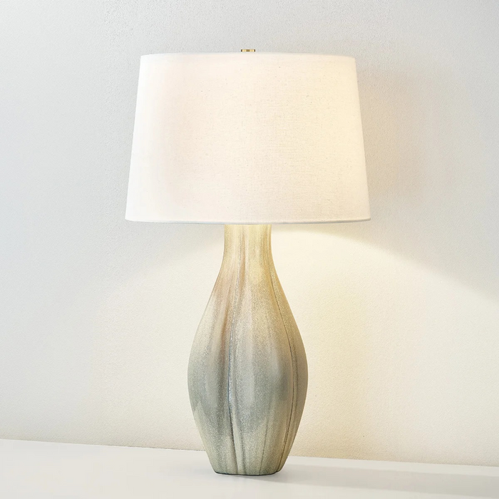 Hudson Valley L7231 Galloway 1-lt 31" Tall Table Lamp - Aged Brass/Ceramic Coastal Green