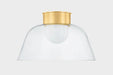 Hudson Valley 3520 Lakeside 1-lt 20" Flush Mount - Aged Brass