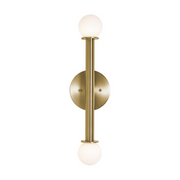 AFX LANS0620LAJUD Lane 2-lt 20" Tall LED Wall Sconce - Light Antique Brass
