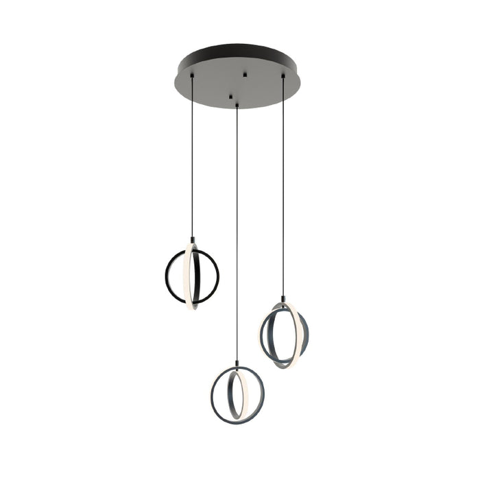 AFX LCKP09L30D1 LCKP Series Lock 6-lt 24" LED Multi Round Pendant-Black