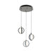 AFX LCKP09L30D1 LCKP Series Lock 6-lt 24" LED Multi Round Pendant-Black