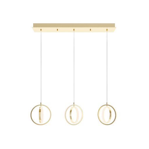 AFX LCKP09L30D1 LCKP Series Lock 6-lt 36" LED Multi Linear Pendant-Satin Brass