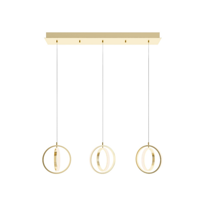 AFX LCKP09L30D1 LCKP Series Lock 6-lt 36" LED Multi Linear Pendant-Satin Brass