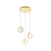 AFX LCKP09L30D1 LCKP Series Lock 6-lt 24" LED Multi Round Pendant-Satin Brass