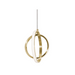 AFX LCKP09L30D1 LCKP Series Lock 2-lt 9" LED Pendant-Satin Brass