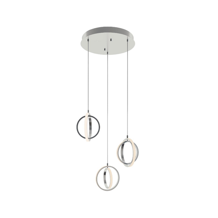 AFX LCKP09L30D1 LCKP Series Lock 6-lt 24" LED Multi Round Pendant-Satin Nickel
