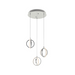 AFX LCKP09L30D1 LCKP Series Lock 6-lt 24" LED Multi Round Pendant-Satin Nickel