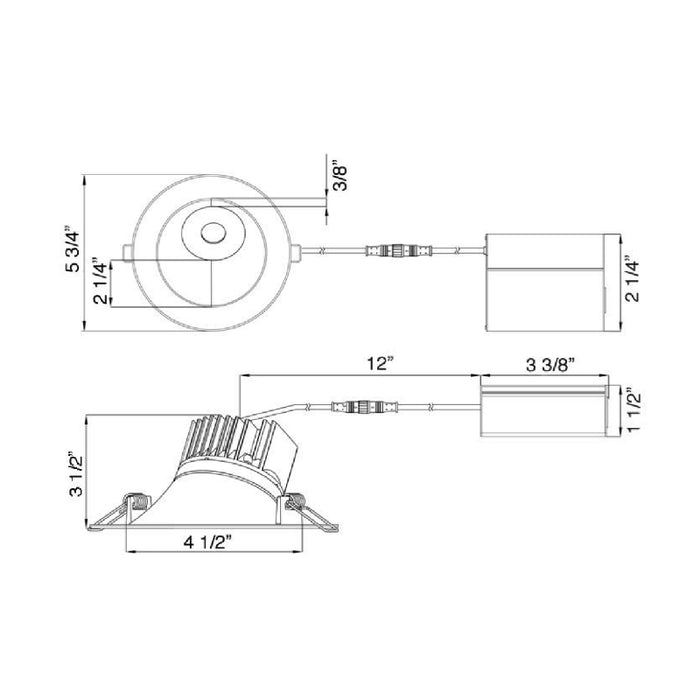 Lotus LD3R 4" LED 30° Sloped Regressed, 5CCT Selectable