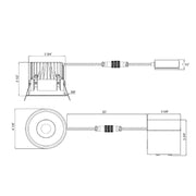 Lotus LD4R-HO-TT 4" 18W LED High Output Round Thin Trim Deep Regressed, 5CCT Selectable