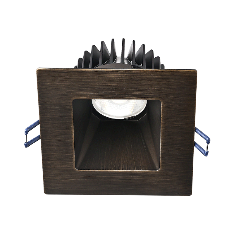 Lotus LD4S 4" 15W LED Square Deep Regressed Plenum Rated Downlight - Oil Rubbed Bronze