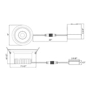 Lotus LD8R 8" 18W LED Round Deep Regressed