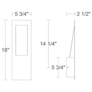 Alteck Lighting AW0155-5CCT-W Bend 1-lt 18" Tall LED Outdoor Wall Sconce, 5CCT Selectable