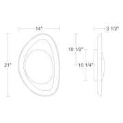 Alteck Lighting AW0158-5CCT-W Blend 1-lt 21" Tall LED Outdoor Wall Sconce, 5CCT Selectable
