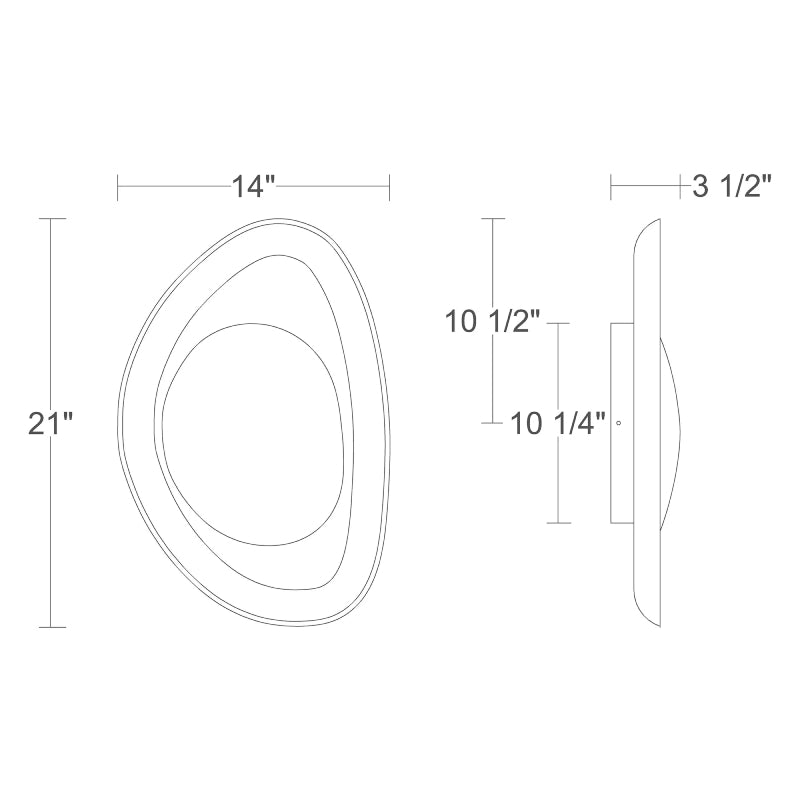 Alteck Lighting AW0158-5CCT-W Blend 1-lt 21" Tall LED Outdoor Wall Sconce, 5CCT Selectable
