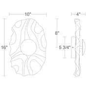 Alteck Lighting AW0159-5CCT-W Blossom 1-lt 16" Tall LED Outdoor Wall Sconce, 5CCT Selectable