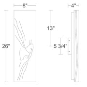 Alteck Lighting AW0160-5CCT-W Chisel 1-lt 26" Tall LED Outdoor Wall Sconce, 5CCT Selectable