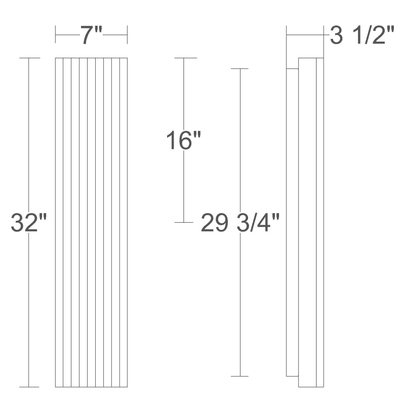 Alteck Lighting AW0161-5CCT-W Corithian 1-lt 32" Tall LED Outdoor Wall Sconce, 5CCT Selectable