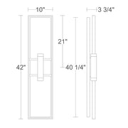 Alteck Lighting AW0166-3CCT-W Mars 1-lt 42" Tall LED Outdoor Wall Sconce, 3CCT Selectable