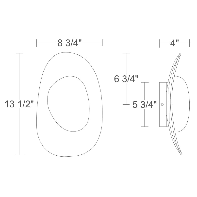 Alteck Lighting AW0168-5CCT-W Organic 1-lt 14" Tall LED Outdoor Wall Sconce, 5CCT Selectable