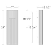 Alteck Lighting AW0174-5CCT-W Wavey 21" Tall LED Outdoor Wall Sconce, 5CCT Selectable