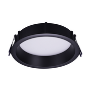 Lotus LE6RR 6" 14.5W LED Round Deep Regressed Eco Downlight, 5CCT Selectable - Black