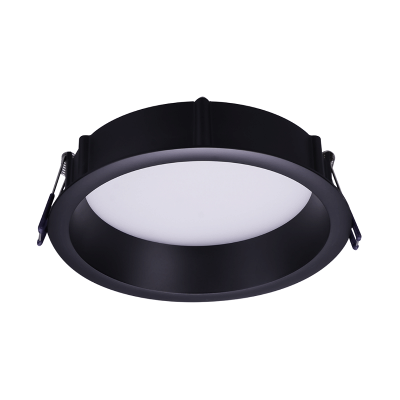Lotus LE6RR 6" 14.5W LED Round Deep Regressed Eco Downlight, 5CCT Selectable - Black