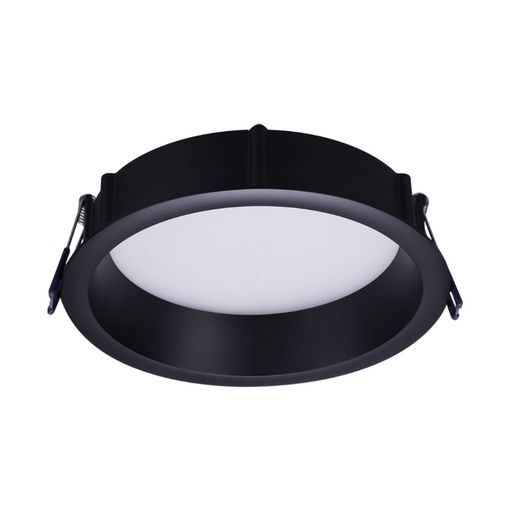 Lotus LE6RR 6" 14.5W LED Round Deep Regressed Eco Downlight, 5CCT Selectable - Black