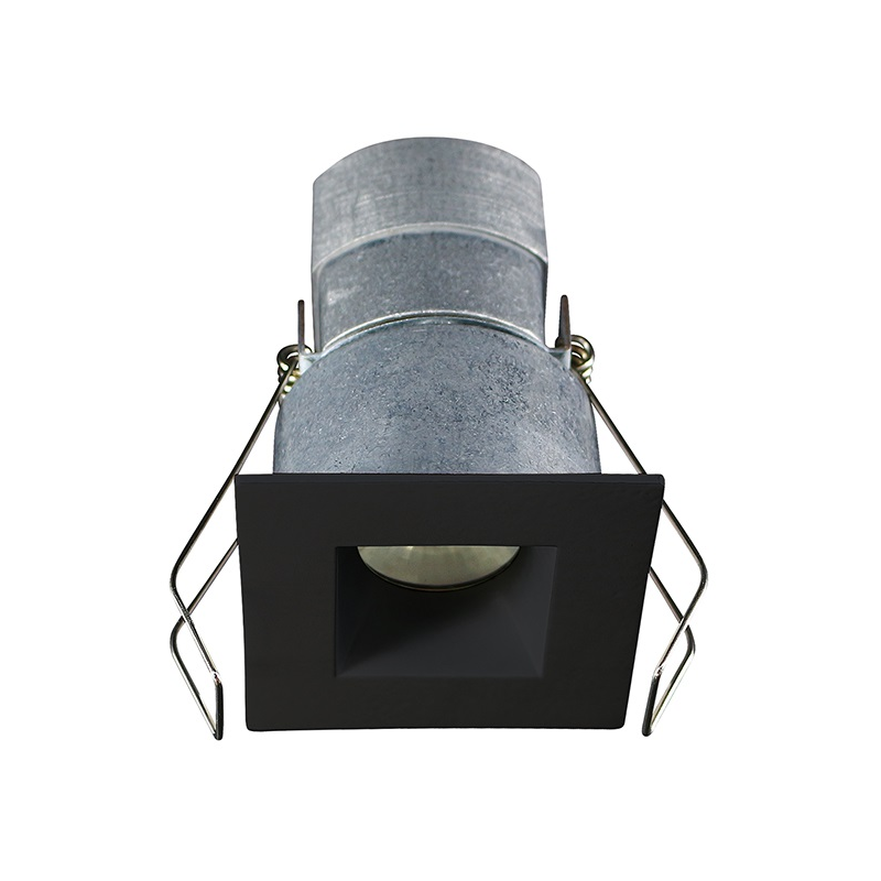 Lotus LED-1-S6W 2" 6W LED Square Mini Recessed Downlight, 24V - Black