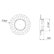 Lotus LED-1-S7W 2" 7W LED Round Trimless Recessed, 5CCT Selectable, 120V