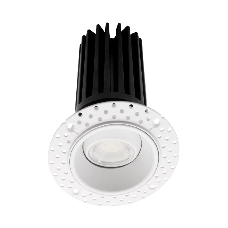 Lotus LED-2-S11W-EY-T 2" 11W LED Round Trimless Gimbal Downlight, Dim to Warm, 120V - White