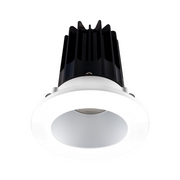 Lotus LED-2-S8W2 Designer 2" 8W LED Round Recessed Downlight, 60° Beam Angle - Alzak/White