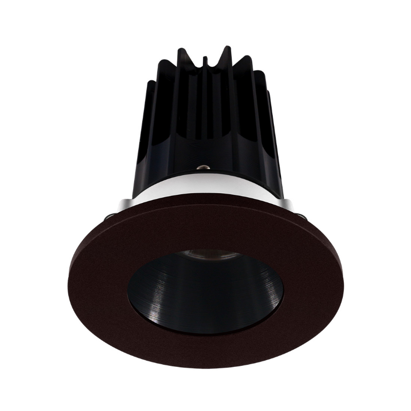 Lotus LED-2-S8W2 Designer 2" 8W LED Round Recessed Downlight, 60° Beam Angle - Black/Bronze