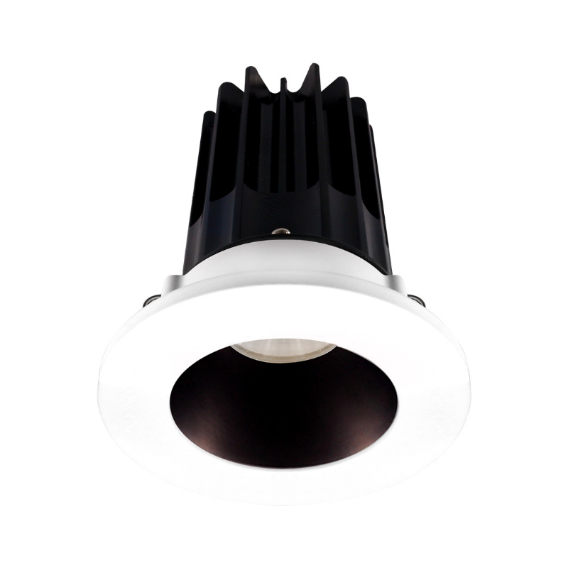 Lotus LED-2-S8W2 Designer 2" 8W LED Round Recessed Downlight, 60° Beam Angle - Bronze/White