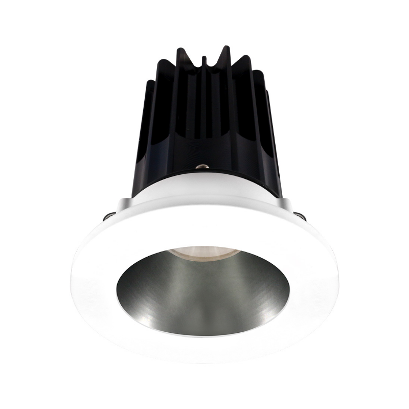 Lotus LED-2-S8W2 Designer 2" 8W LED Round Recessed Downlight, 60° Beam Angle - Chrome/White
