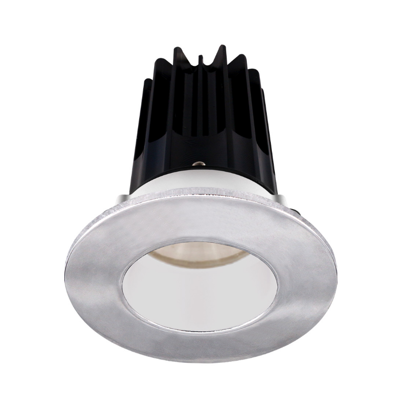 Lotus LED-2-S8W2 Designer 2" 8W LED Round Recessed Downlight, 60° Beam Angle - White/Chrome