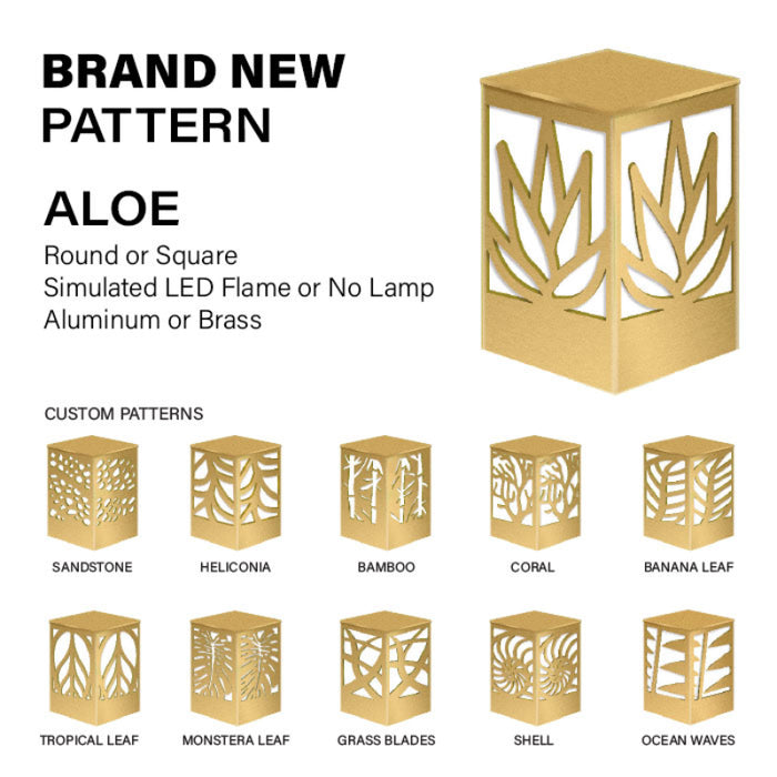 Focus Industries SL67 6" Tall LED Round Candle Lantern, Monstera
