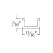 WAC LED-T-CH InvisiLED 5-ft Aluminum Surface Mounted Channel