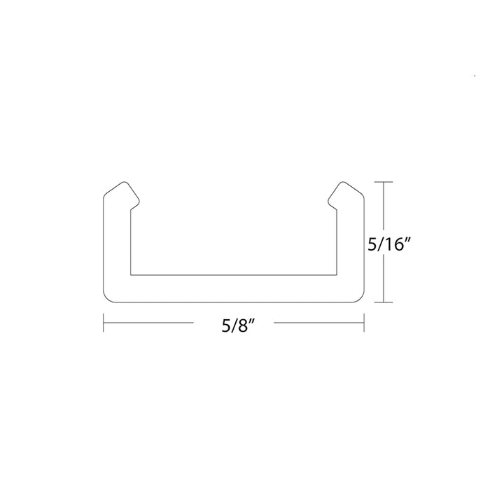 WAC LED-TO24-CH5 Invisiled 5Ft Surface Mounted Channel In Clear