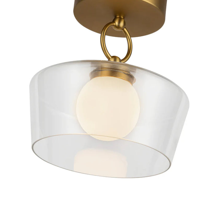 Alora Mood SF443308-UNV Leota 1-lt 8" LED Semi-Flush Mount - Brushed Gold