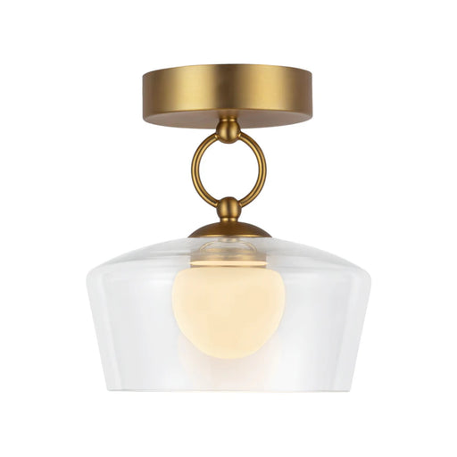 Alora Mood SF443308-UNV Leota 1-lt 8" LED Semi-Flush Mount - Brushed Gold