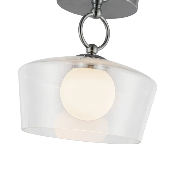 Alora Mood SF443308-UNV Leota 1-lt 8" LED Semi-Flush Mount - Chrome
