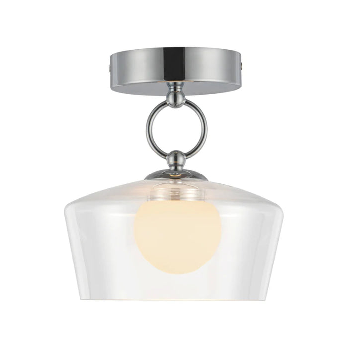 Alora Mood SF443308-UNV Leota 1-lt 8" LED Semi-Flush Mount - Chrome