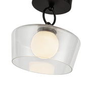 Alora Mood SF443308-UNV Leota 1-lt 8" LED Semi-Flush Mount - Matte Black