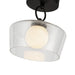 Alora Mood SF443308-UNV Leota 1-lt 8" LED Semi-Flush Mount - Matte Black