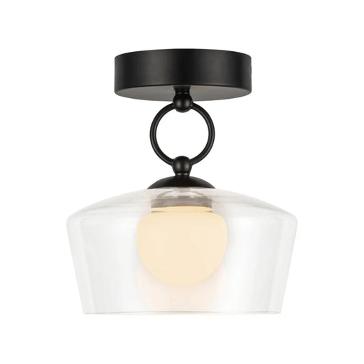 Alora Mood SF443308-UNV Leota 1-lt 8" LED Semi-Flush Mount - Matte Black
